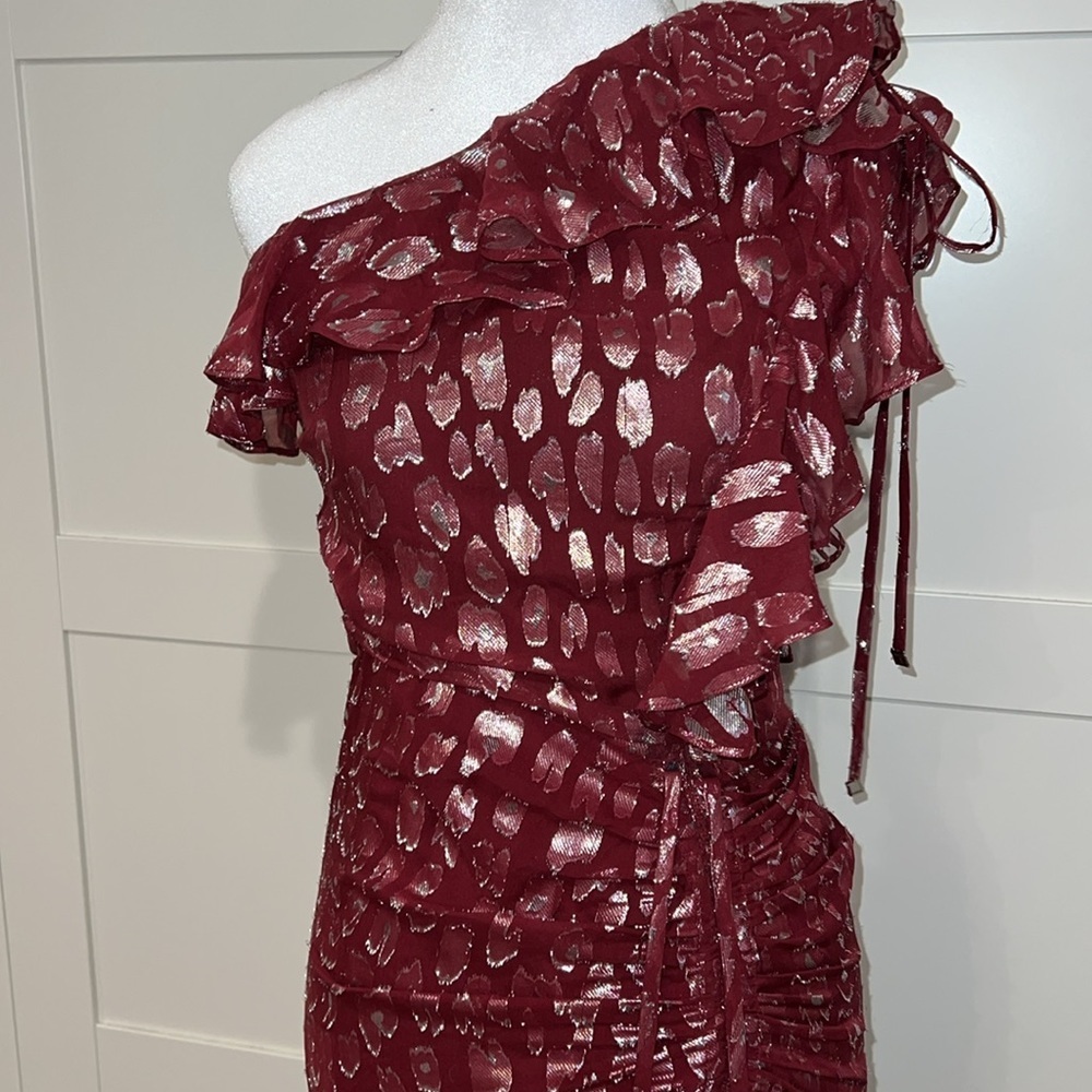 Veronica Beard "Leighton" dress in metallic pattern. - Picture 5 of 7